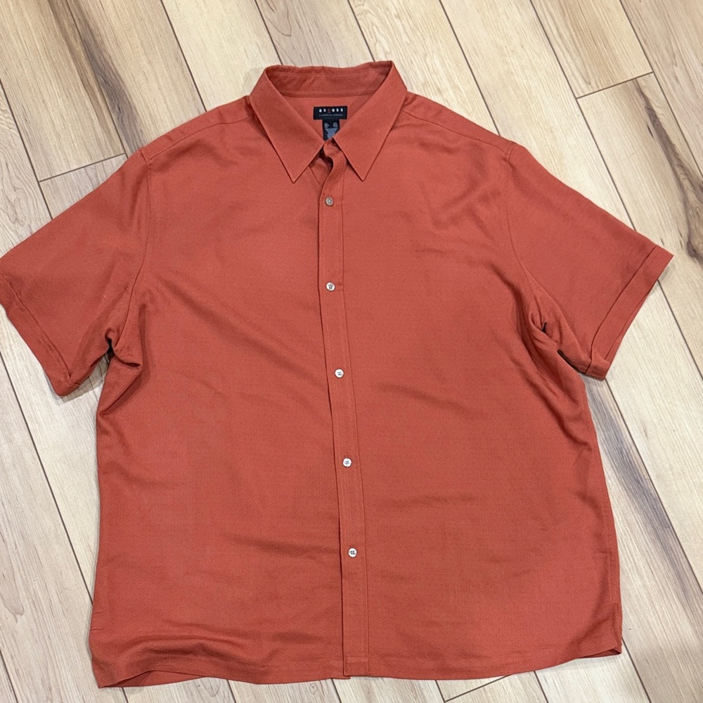 Access Claiborne Men's Terracotta Short Sleeve Shirt